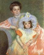 Mary Cassatt Reine Lefebvre and Margot oil painting reproduction
